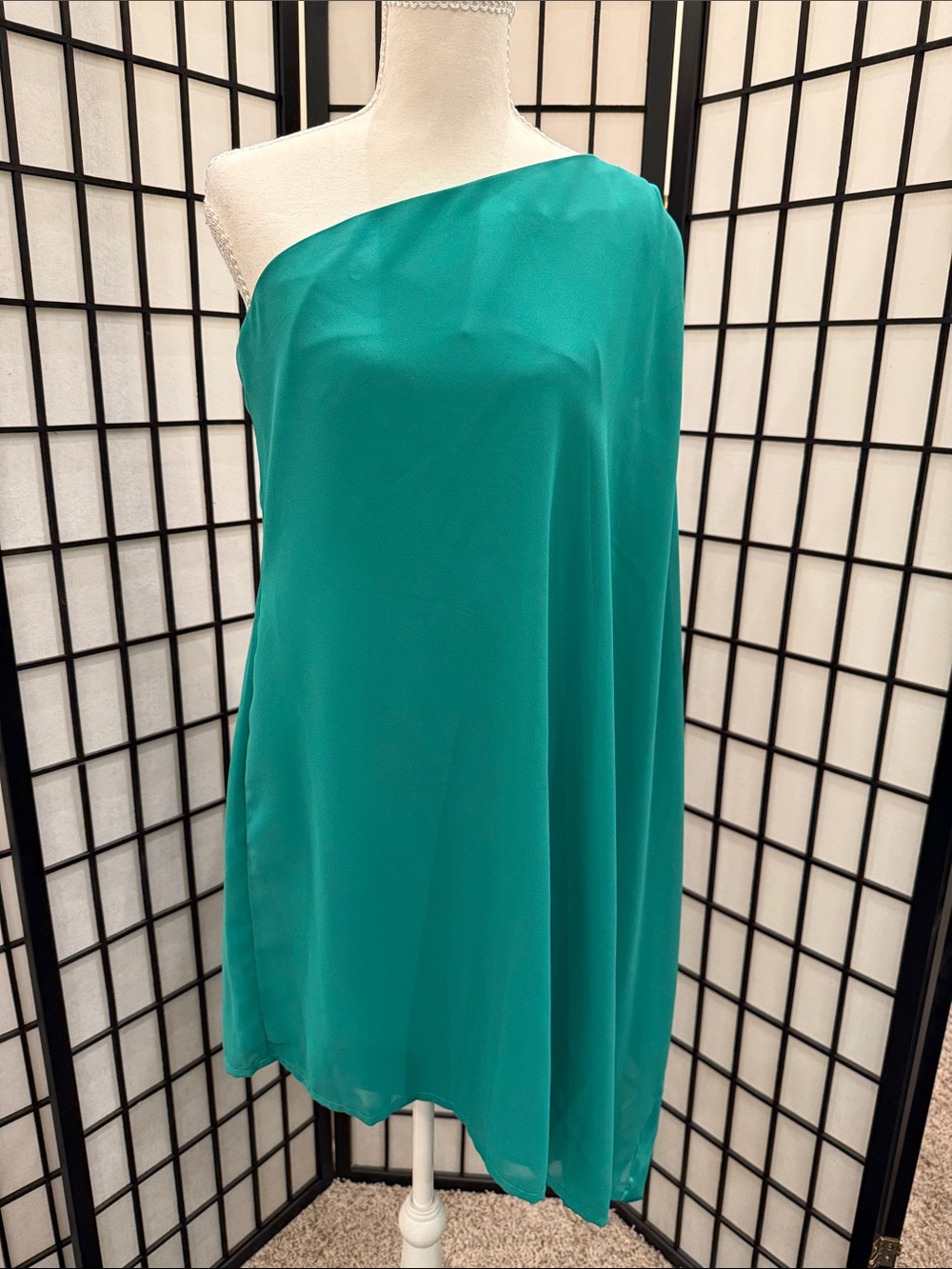 Never worn One-Shoulder Teal Women's Dress
